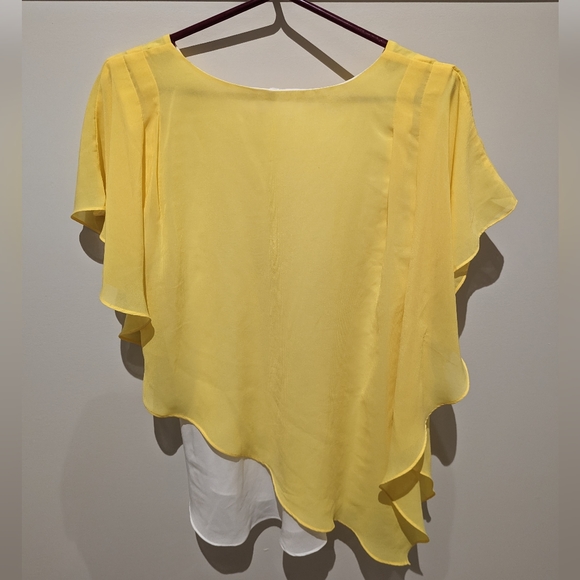 Yellow laura petite flowy dress top - Picture 2 of 2